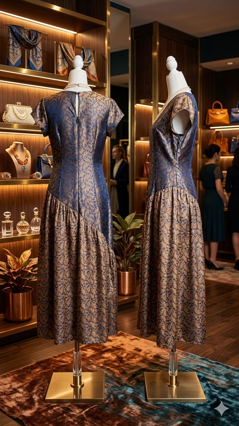 The Imperial Peacock Silk Maxi AD 002A