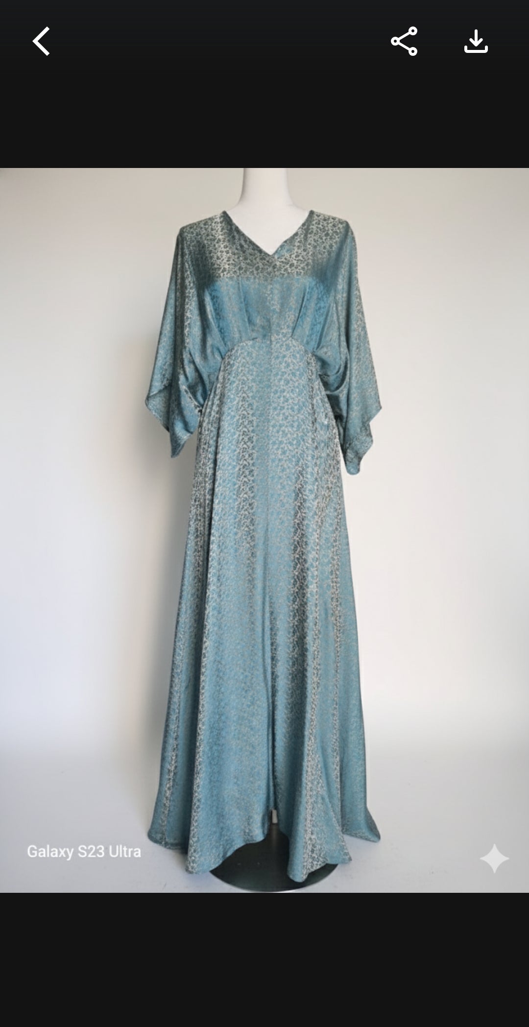 The Radiant Mulberry Silk Kaftan Gown V-neck AD-003