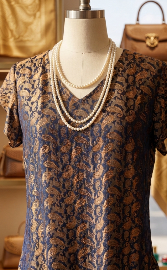 The Imperial Peacock Silk Maxi AD 002A